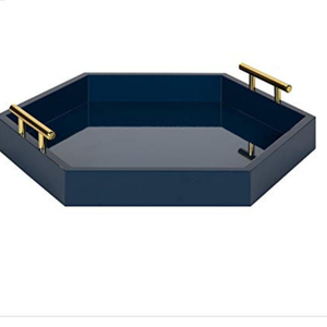 Plateau de laque artisanal Plateau de laque de bambou écologique Conceptions personnalisées Plateau de laque rond disponible pour un style intérieur moderne - Product Image 3