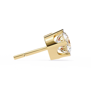 18K Gold Unique Stud Earring with Lab-Grown Diamond Rose Gold and White/Yellow Gold Options for Engagement - Product Image 5