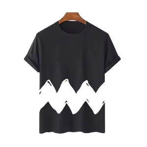 T-shirts grande taille promotionnels bon marché pour hommes, 3 panneaux de couleurs supplémentaires, T-shirts imprimés avec logo personnalisé pour hommes - Product Image 2