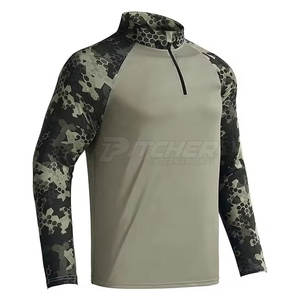 Haute qualité 100% Polyester Fishing Q Zip Shirt UPF 50 Eco Friendly Respirant Conçu pour le confort, la performance et le style - Product Image 1