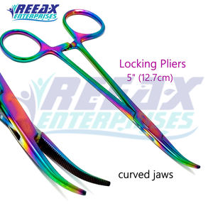 Pinzas Quirúrgicas Manuales Autoclavables de Acero Inoxidable de Primera Calidad, Multicolores, de 12.7 cm, REEAX ENTERPRISES, Certificación CE Clase II - Product Image 3