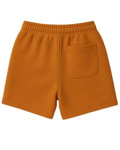 กางเกงขาสั้นผ้าขนแกะสีเหลืองอำพันสำหรับผู้ชายกางเกงขาสั้นผ้าหนานุ่มมีเชือกผูกเอวกางเกงลำลองออกกำลังกายในยิมเลานจ์ออกแบบโลโก้ได้ตามต้องการ - Product Image 2