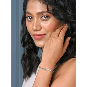 NOVAMART Fine Rhodium-Plated Diamond/Ruby Butterfly <b>Infinity</b> <b>Bracelet</b>- 925 Pure Silver Wholesale Export - Product Image 4