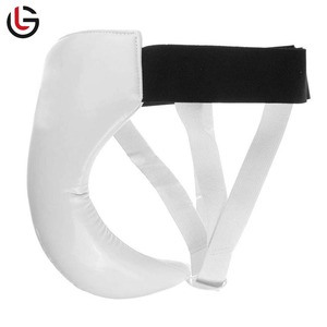 Protège-aine de boxe MMA Conception d'étiquette personnalisée en cuir véritable professionnel Caractéristiques de sécurité personnalisées Protège-aine en cuir véritable - Product Image 3