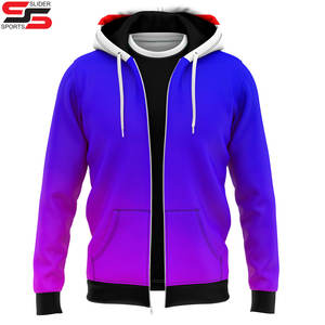 เสื้อฮู้ดซิปผ้าโพลีเอสเตอร์มี400พิมพ์ซับลิเมชัน GSM เฮฟวี่เวท100% - Product Image 6