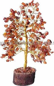 Vente en gros de pierres précieuses en cornaline rouge naturelle M-SEAL base en bois pour décoration de maison style d'amour Reiki naturel - Product Image 4