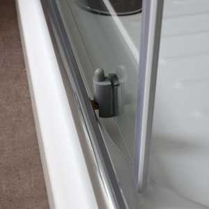 Mampara de Ducha Esquinera Deslizante Lima 70x100 cm, Vidrio Transparente, Cortina de Ducha Moderna - Product Image 4