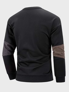 เสื้อสเวตเชิ้ตผู้ชายทรงเข้ารูป ขายดี ผ้าฝ้ายฟลีซคุณภาพสูง คอกลม สำหรับฤดูหนาว - Product Image 4