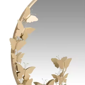 Arte de pared colgante decorativo para el hogar moderno espejos de pared de diamantes de imitación de Metal personalizados para sala de estar dormitorio - Product Image 2