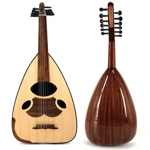 Professional 11 String 6 Course Arabic Oud - Handmade Mahogany <b>Wood</b> Oriental Lute - Product Image 1