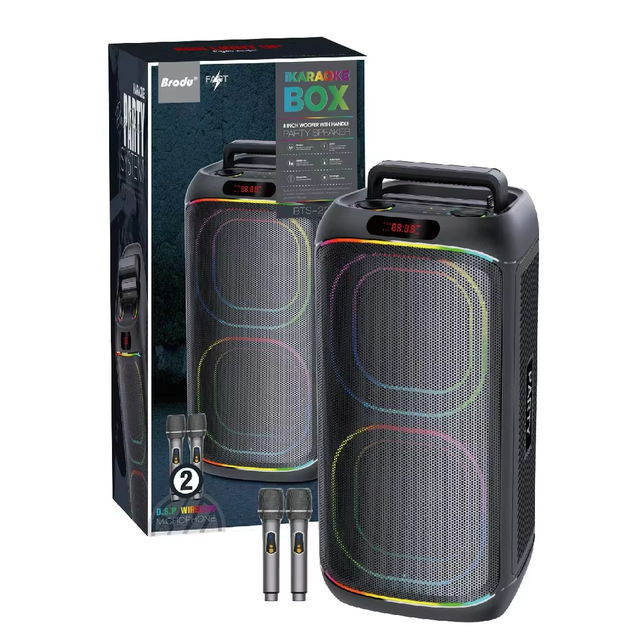 High-Power Integrated for Speaker Built-in Mic Portable Party Karaoke Speaker Featuring 3000-5000mAh Battery 100-300W