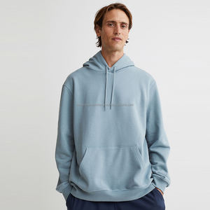 Ropa de algodón para hombre Sudaderas con capucha de mezclilla Sudaderas Pullover Streetwear Chándales Denim Puff Impresión Sudadera con capucha para hombres - Product Image 2