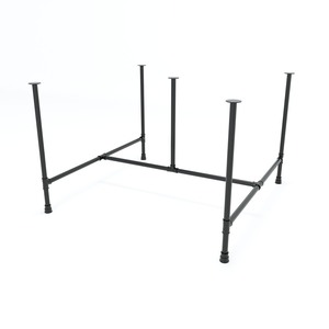 CON010 - Support de tuyauterie en acier de conception industrielle, lot de 2, pour tuyaux carrés 120x120, système d'assemblage Concept - Product Image 1