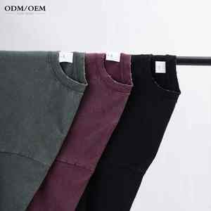 เสื้อยืดผู้ชายผ้าบาติกเฮฟวี่เวทคุณภาพสูงทรงหลวมคอกลมลายเกล็ดหิมะสั้นสีดำสำหรับผู้ชาย - Product Image 4