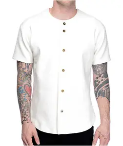 Camisa uniforme de beisebol personalizada, camisa esportiva de botão para cima do logotipo do bordado oem nome da jovem para homens e mulheres