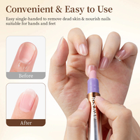 Stylo à Huile Professionnel 3-en-1 Portable pour Cuticules : Élimine les Peaux Mortes, Redonne Brillance, Répare les Peaux Sèches et Hydrate les Bords des Ongles