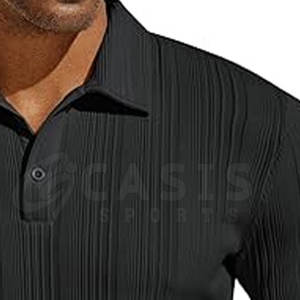 Polos de punto de calidad superior para hombre, polos ajustados para hombre, polos transpirables de punto al por mayor - Product Image 5