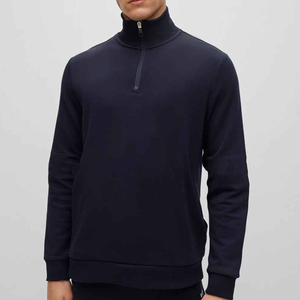 Cotton Fleece New Arrival 2025 Men's Winter Sweatshirts Custom Applique Design Half <b>Zip</b> Eco-Friendly Breathable High Quality - Product Image 2