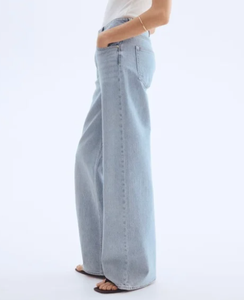 Pantalon baggy en denim bleu clair de luxe pour femmes - Product Image 2