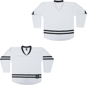 Camiseta de hockey con estampado de cuello deportivo personalizable transpirable sostenible Suprema algodón antiarrugas logotipo serigrafiado - Product Image 2