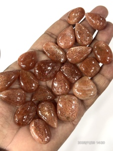 Piedra Solar Africana Roja Natural de Segunda Calidad, Gema Suelta en Cabujón, Forma Mixta, Tamaño de 20 a 30 mm Aproximadamente, Venta al por Mayor - Product Image 5