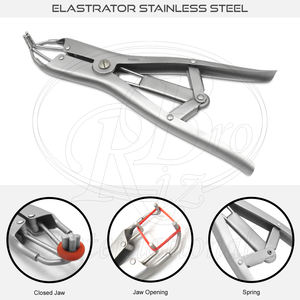 Pinza de Castración Reutilizable de Acero Inoxidable de 10 Pulgadas con Anillo de Goma, Castrador sin Sangre para Uso Veterinario en Animales Grandes - Product Image 3