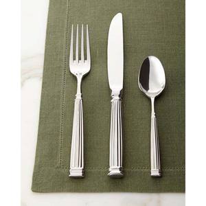 Cubiertos pulidos con espejo plateado para Bodas de acero inoxidable, diseño impresionante, mango de madera de bambú, cuchillo de acero inoxidable, tenedor, cubiertos - Product Image 6