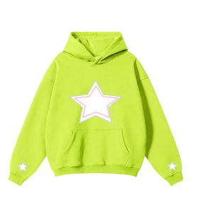 High Quality Custom logo 345g <b>Fleece</b> Cotton No Strings Hoodies Blank Oversized Crop <b>Top</b> Hoodie for <b>Men</b> - Product Image 4