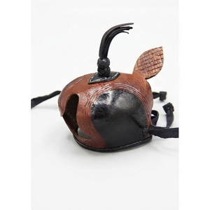 Traditional Leather Falconry Leather Falconry Hood Braided Straps Top Knot One Size Minimalist Design for Hunting Falconry Hood - Product Image 2