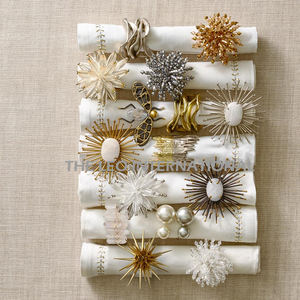 Vente chaude en aluminium métal or et argent nickelé porte-anneau de serviette 3X3X2 pouces maison hôtel cuisine Restaurant Ware - Product Image 3