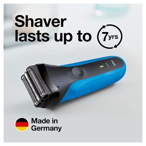 Afeitadora Eléctrica para Hombre, Impermeable y Recargable, con Triple Cuchilla, Fuente de Alimentación USB, Afeitadora de Láminas para Cara y Cuerpo, Azul - Product Image 5