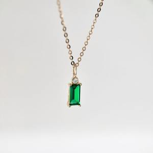 925เครื่องประดับจี้เงินแท้แบบคลาสสิกสำหรับผู้หญิง925เงินสเตอร์ลิงสีเขียวพลอยนิลสไตล์ Boho ทำมือของขวัญ - Product Image 5