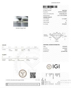 B2B d'vins เพชรพลอยสำหรับ Gia ได้รับการรับรองเพชรสีขาวหลวม1.21 CT กลมตามธรรมชาติสี FL ไหลบริสุทธิ์บริสุทธิ์การตัดอดีตขัดเงา - Product Image 4