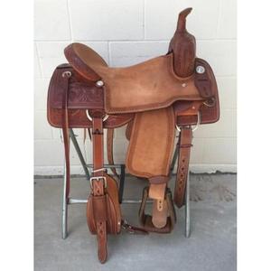 Silla de Montar de Cuero Puro con Armazón de Madera, Silla Inglesa Sostenible y Cómoda para Montar a Caballo, Hecha en India - Product Image 6