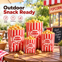 Sacs en papier pour aliments, compatibles micro-ondes, avec logo personnalisé, pour la vente en gros, emballages pour la restauration rapide et les pop-corn à emporter
