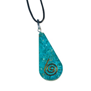 Pendentifs Orgonite pour aigue-marine, pendentif en forme de goutte pour Protection EMF - Product Image 1