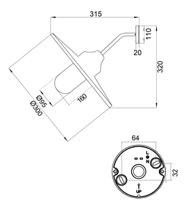 Lámpara de pared Brenta, óxido E27 IP44 (Trio Lighting 201760124) - Product Image 4