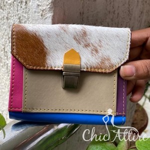 Wholesale Custom Design Recycled Leather <b>Small</b> Purse Wallet Credit Multi-card Holders Function Cowhide Trifold Wallets for Women - Product Image 1