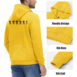 500 Gsm estilo de gran tamaño 100% algodón polar sólido temporada de invierno hombro caído de talla grande hombres logotipo personalizado impreso Sudadera con capucha - Product Image 4