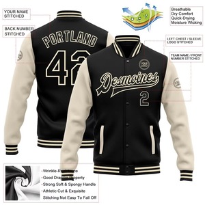 Blouson universitaire réversible en laine respirante personnalisé pour homme – Veste d'hiver style Letterman pour le baseball - Product Image 3