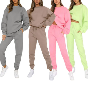 เสื้อสเวตเตอร์คอตตอนสำหรับผู้หญิงเสื้อสเวตเตอร์คอตตอนขนาดใหญ่ปักลายคอกลมเสื้อสเวตเตอร์คอกลมมีฮู้ดกำหนดโลโก้ได้ตาม100% - Product Image 1