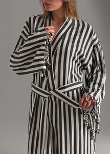 Kimono Datca a rayas de algodón de primera calidad, albornoz Peshtemal tejido textil para el hogar de Turquía - Product Image 2