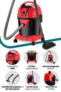 SuperTurbo Wet-Dry aspirapolvere-nero/rosso - Product Image 6