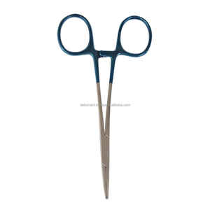 Crile Forceps 5.5" (14cm) Straight Serrated Jaws with 1x2 Teeth <b>Stainless</b> <b>Steel</b> Surgical Clamp Ratchet <b>Ring</b> Handle CE OEM - Product Image 4