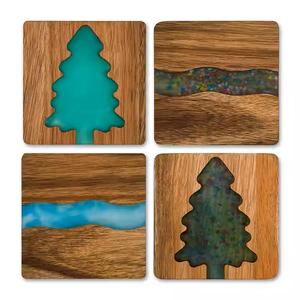 Sous-verres modernes en résine époxy de qualité supérieure, uniques et élégants, fabriqués en Inde par CRAFTED TREASURES - Product Image 5