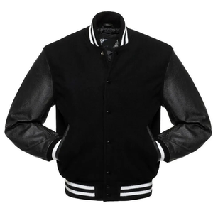 แจ็กเก็ตแฟชั่นขนสัตว์สำหรับผู้ชายเสื้อแจ็กเก็ตทีมตัวแทนแบบพรีเมียมโลโก้ตามสั่งสี - Product Image 2