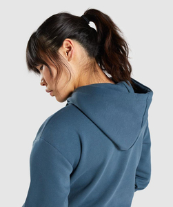 Sudadera con Capucha Personalizada de Estilo Urbano para Mujer, Gruesa, Holgada, Bordada, Transpirable, con Logotipo en la Parte Delantera - Product Image 4