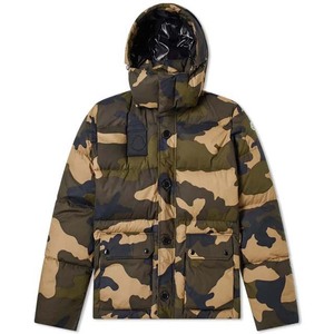 High quality Polyester padded winter men's Quilted hooded puffer <b>jackets</b> <b>camo</b> print custom logo wholesale casual coat+ - Product Image 1