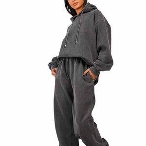 Ensembles de survêtements pour hommes en gros, respirants, à capuche, épaules tombantes, fabriqués au Pakistan, 100% coton, nouveau design, manches longues - Product Image 2