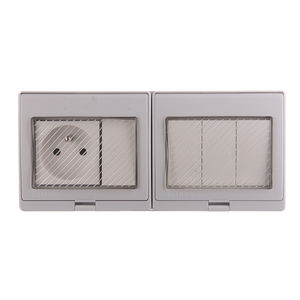 Outdoor IP55 1Gang French Waterproof Socket, 16A, Bathroom/<strong>garden</strong> Surface-mounted Wall Socket Panel with Back Box. - Product Image 6